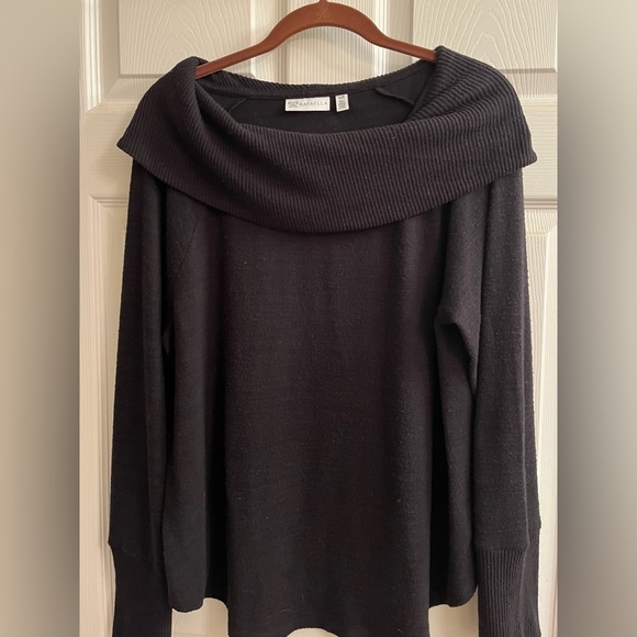 RAFAELLA~BLACK OFF THE SHOULDER~ BLOUSE~LG - Picture 3 of 11